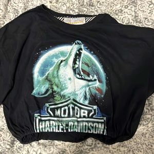 Vintage Harley Davidson Crop Top